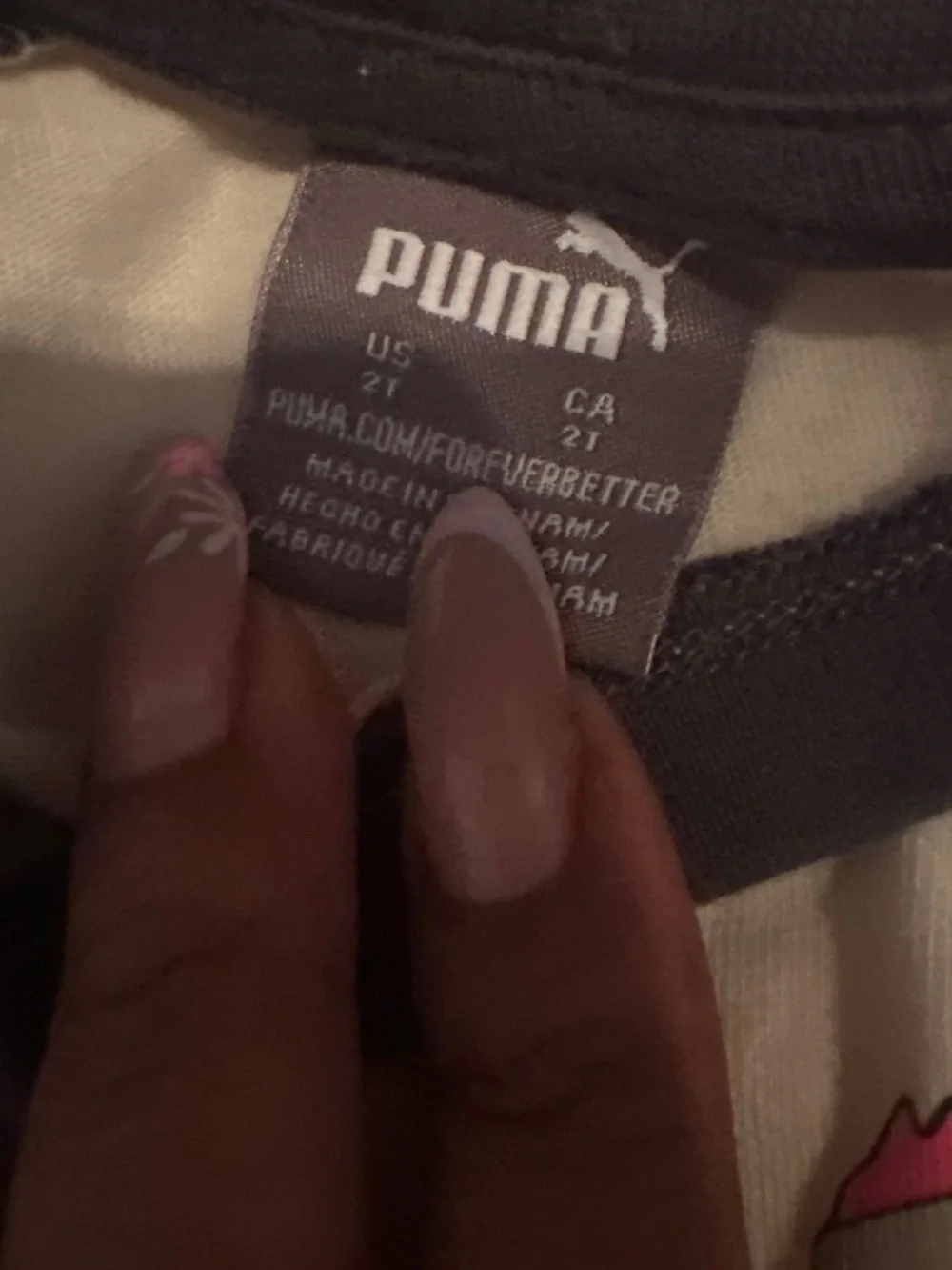Puma Coral Pink Leggings with Cream and Black Logo Top - Picture 3 of 3